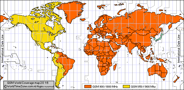 2025 GSM World Map - GSM Country List in 2025 and gsm world coverage map