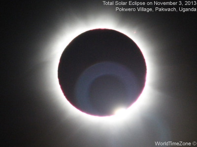 2013 Total Solar Eclipse sequence as viewed from Pokwero Village Pakwach Uganda on November 3 2013 by worldtimezone