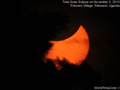2013 Total Solar Eclipse sequence as viewed from Pokwero Village Pakwach Uganda on November 3 2013 by worldtimezone