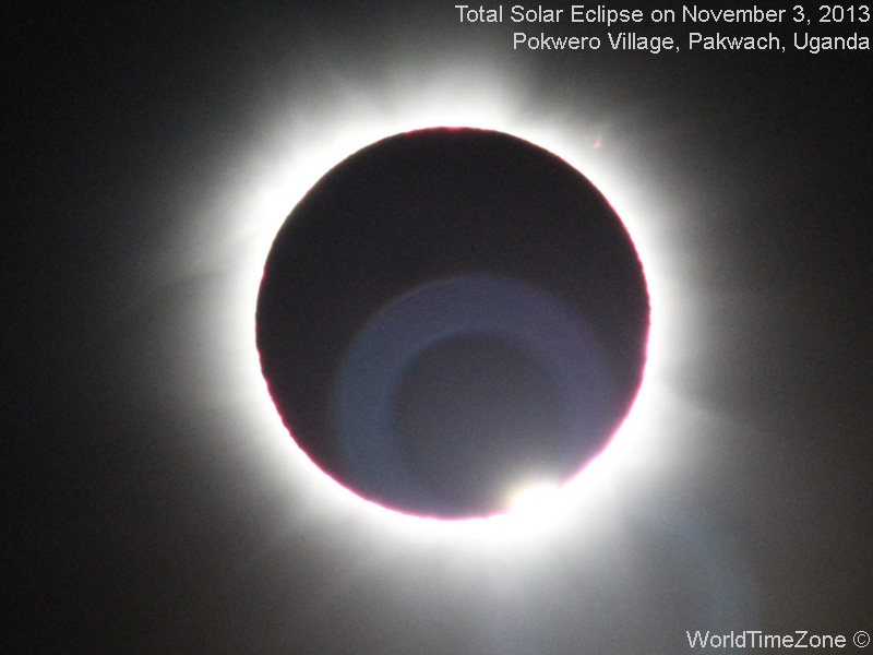 2013 Total Solar Eclipse sequence as viewed from Pokwero Village Pakwach Uganda on November 3 2013 by worldtimezone