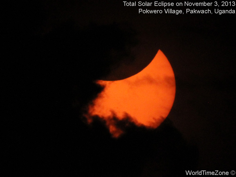 2013 Total Solar Eclipse sequence as viewed from Pokwero Village Pakwach Uganda on November 3 2013 by worldtimezone